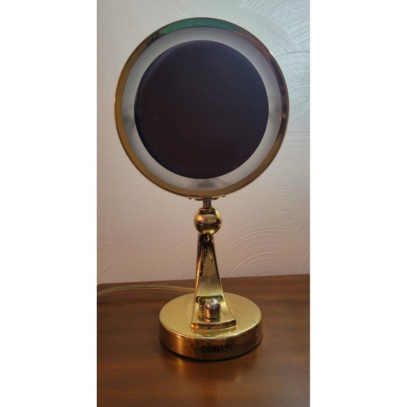 Makeup Vintage Conair Electric 2 Sided Lighted Makeup Mirror Tilt